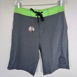 American Fighter Board Short Mens 29 Swim Trunks Reflective Pattern Beach Cruise